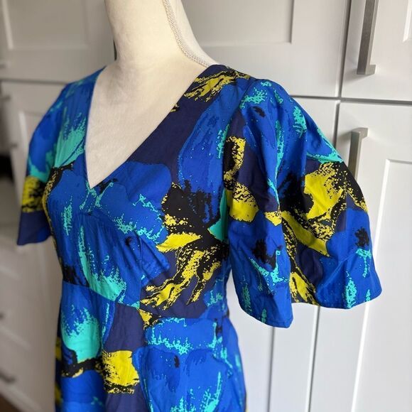 Christopher John Roger’s x Target Tiered Maxi Length Flutter Sleeve Blue Dress - Picture 5 of 10